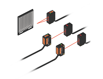 Square photoelectric sensor